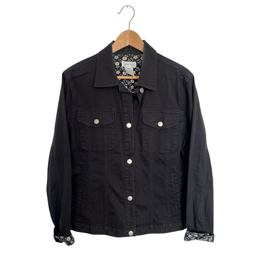 Jeanne Pierre Women's Black Denim Jacket size large